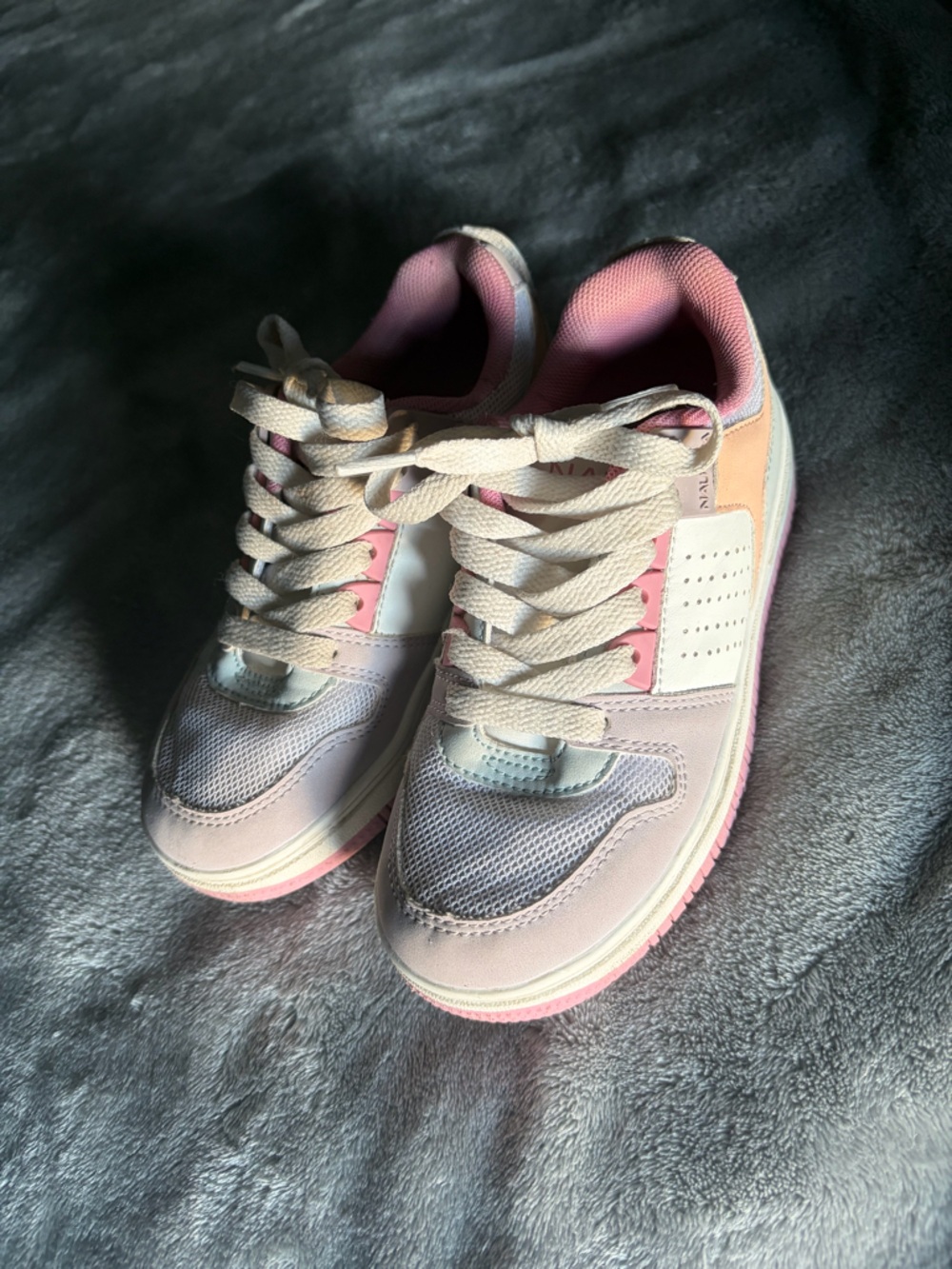 Nautica Pink and White Low-Top Sneakers